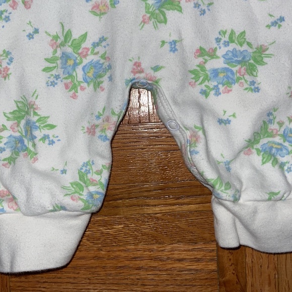 Puddles and Bubbles 3 months one piece floral print long sleeve 100% cotton - Picture 5 of 7